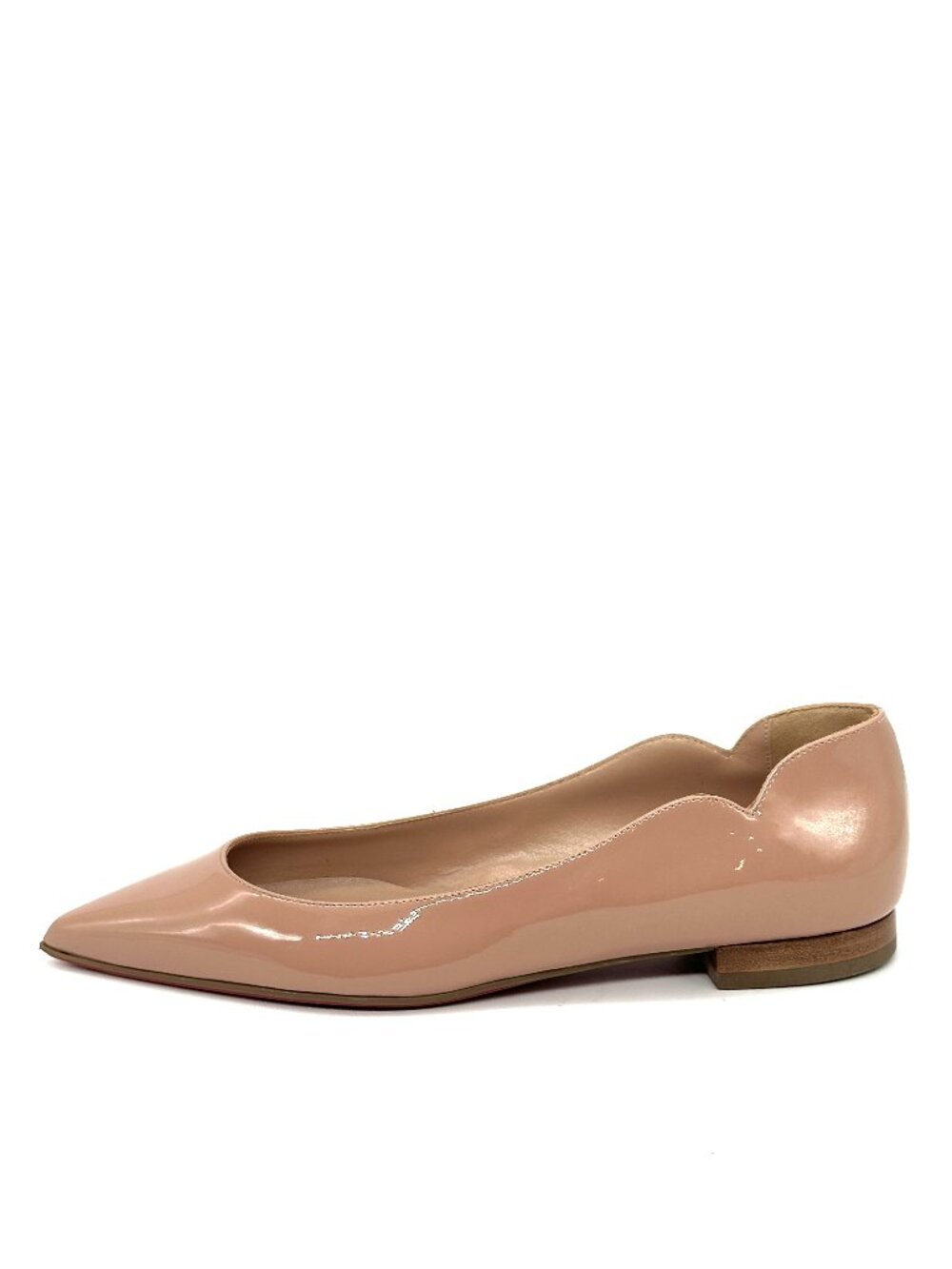 Christian Louboutin HOT CHICKITA Scallop Patent Ballerina Flat Shoes - Picture 13 of 16